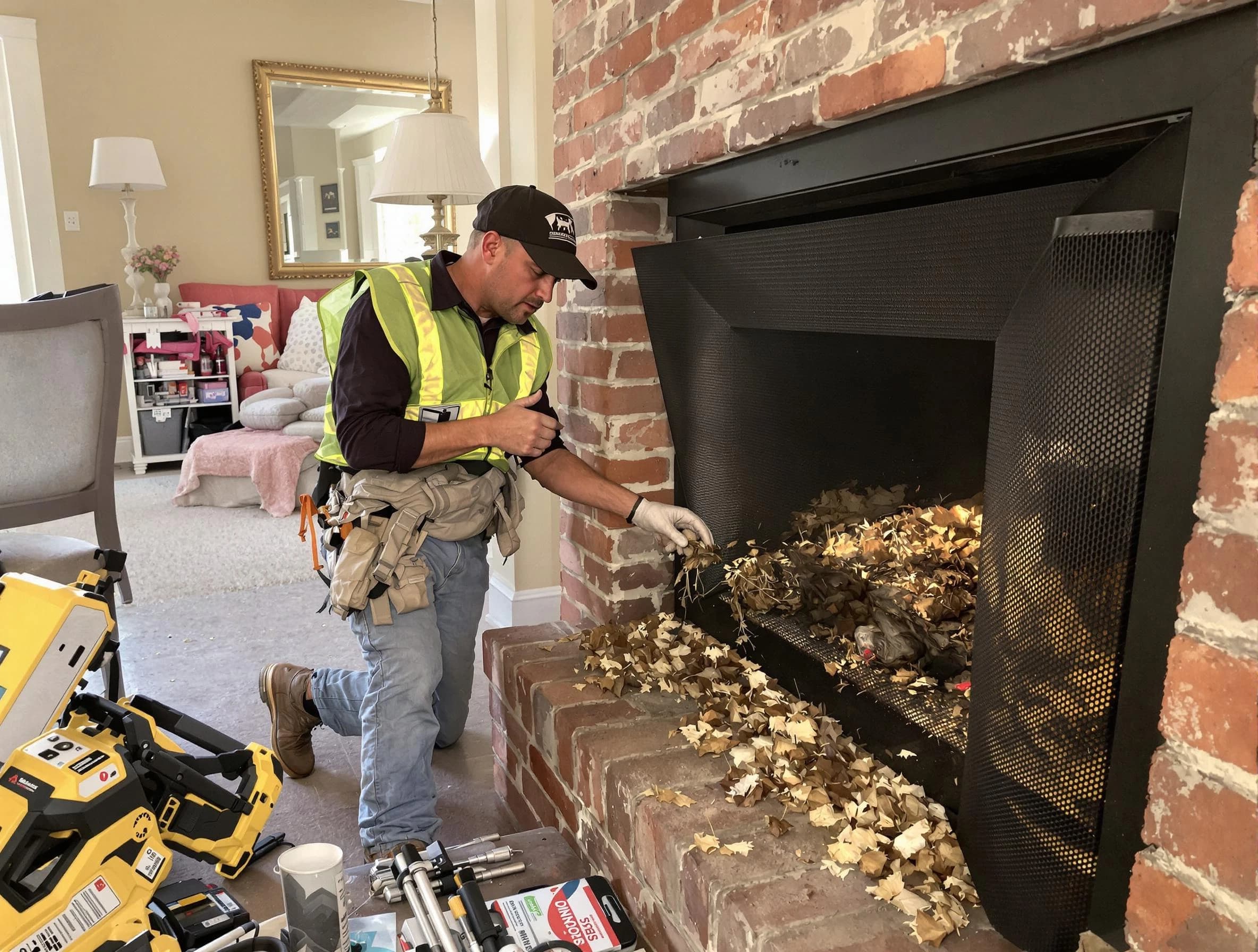 Safe screening installation by Panthersville Chimney Sweep in Panthersville, GA