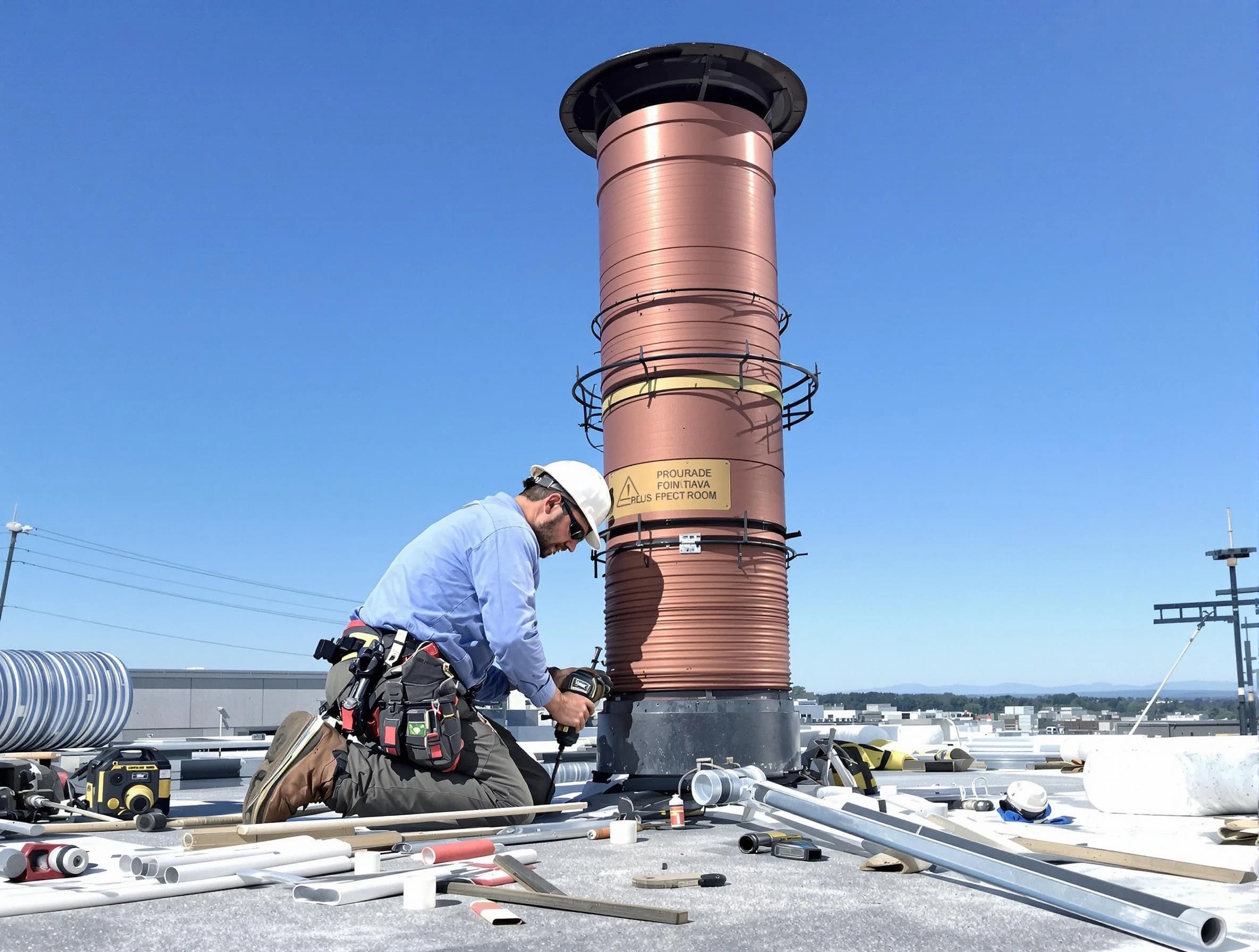 Installed chimney liner by Panthersville Chimney Sweep in Panthersville, GA