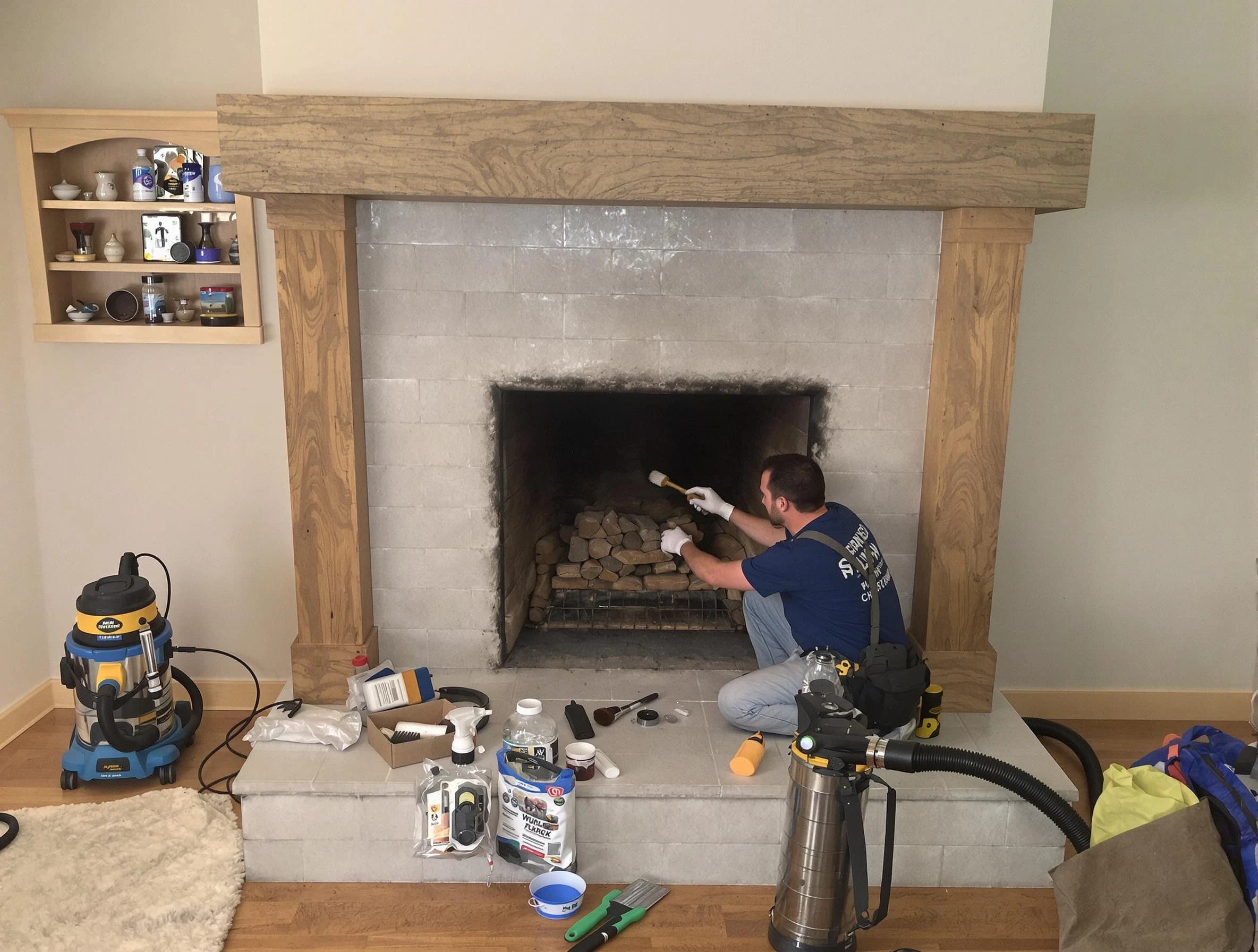 Detailed creosote removal process by Panthersville Chimney Sweep in Panthersville, GA