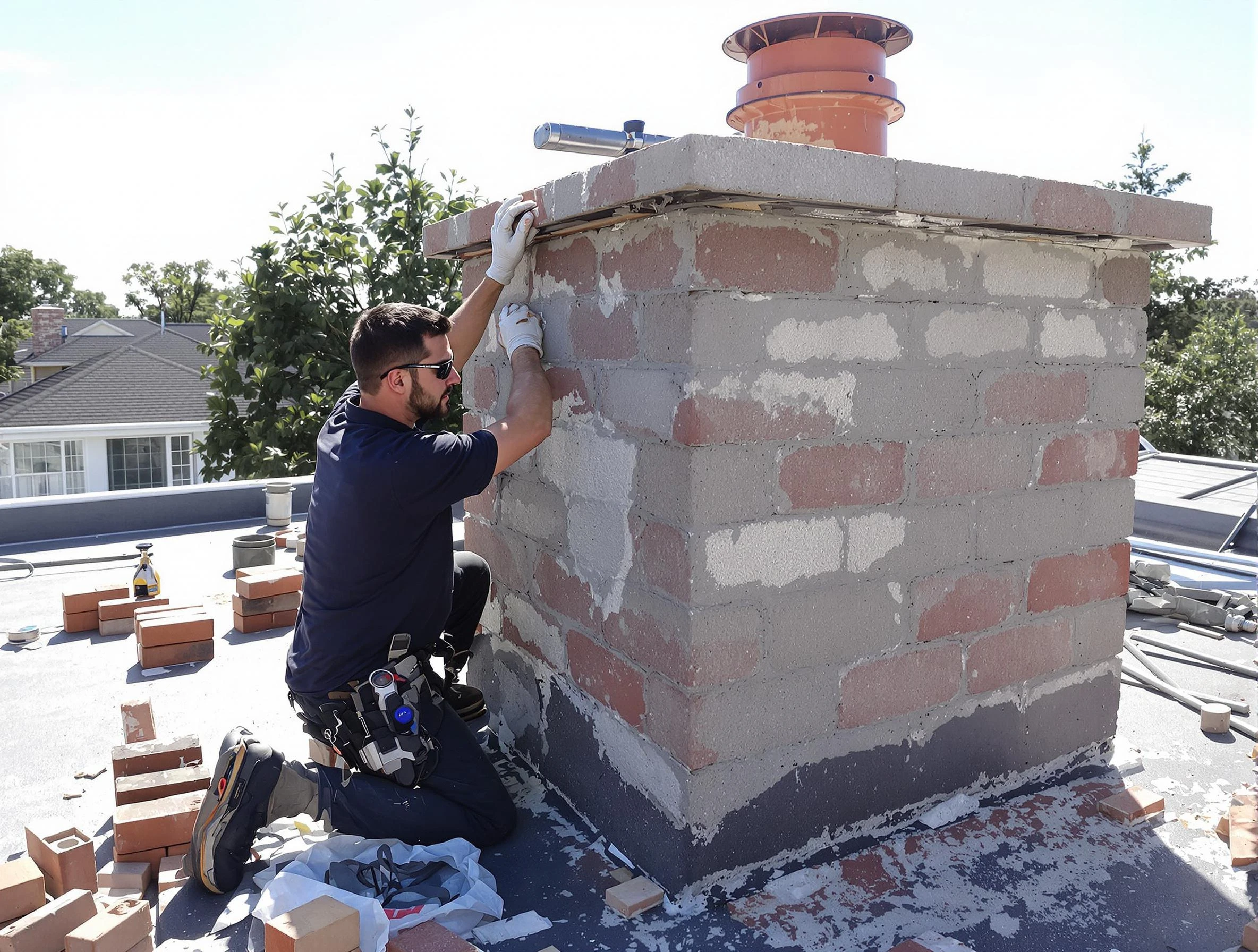 Advanced chimney repair process by Panthersville Chimney Sweep in Panthersville, GA