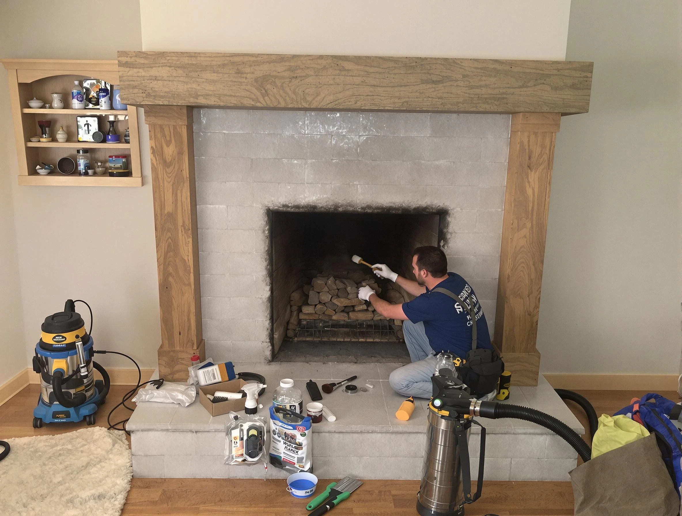 Detailed creosote removal process by Panthersville Chimney Sweep in Panthersville, GA